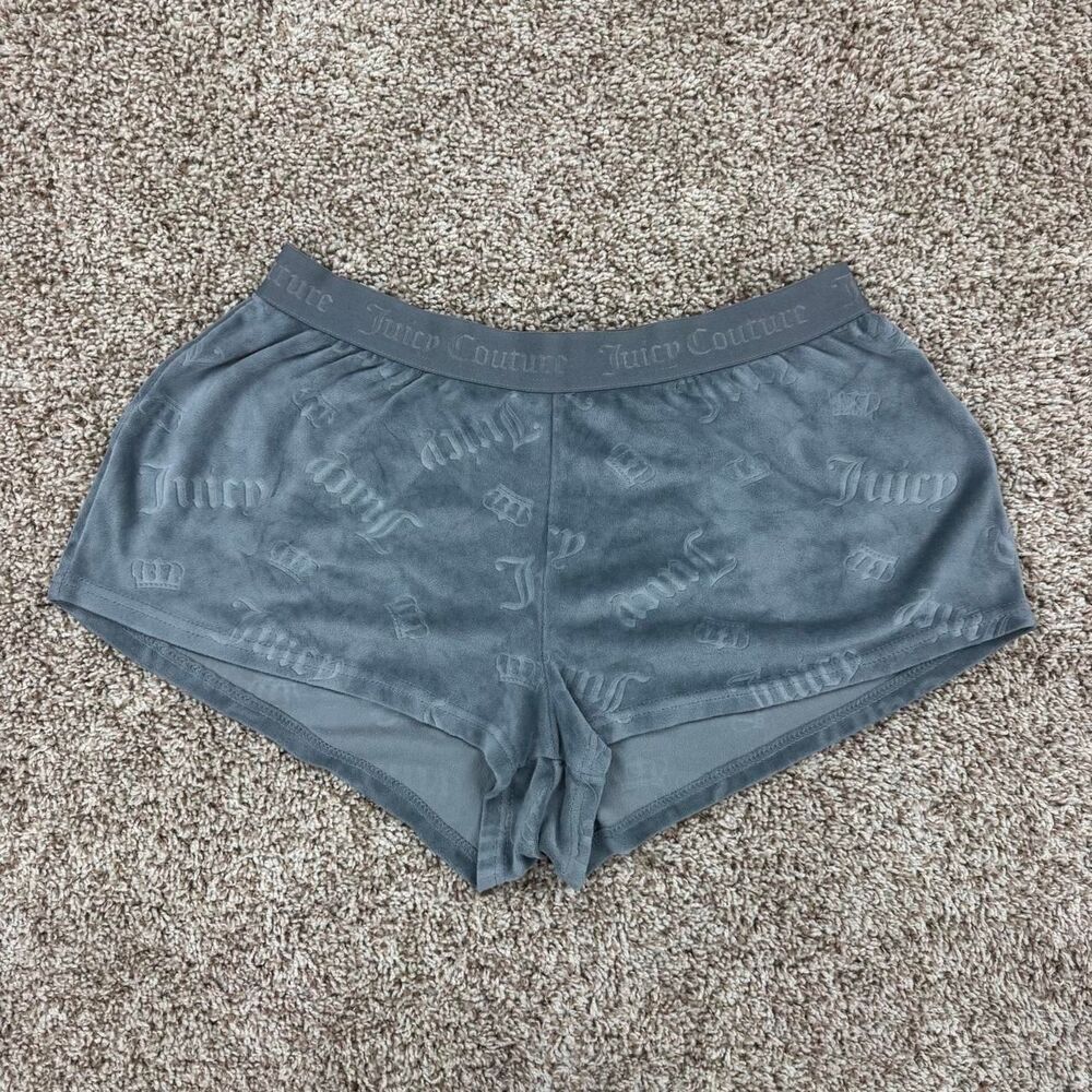 Juicy-couture Women's Grey and Blue Shorts